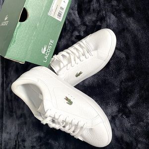 Lacoste womens white leather Shoe.